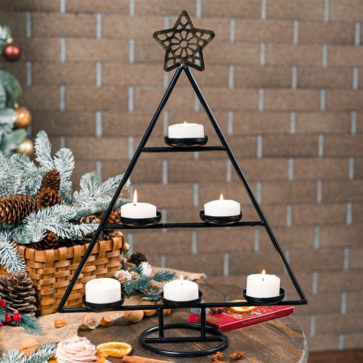 Кованый подсвечник Елка на шесть свечей - фото 236974