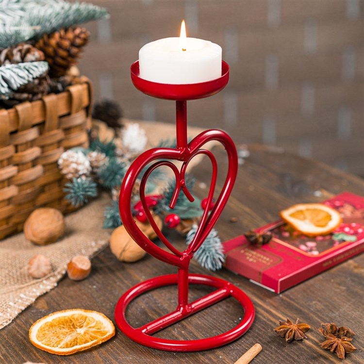 Подсвечник металлический для одной свечи - фото 237211