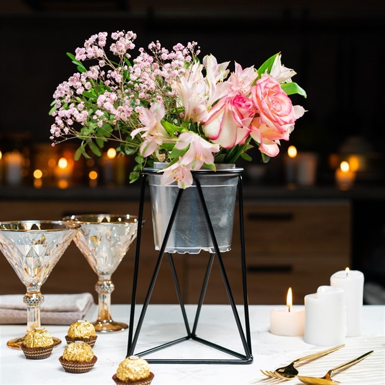 Подставка на подоконник для цветов Лофт 66-603 d=12см - фото 237468