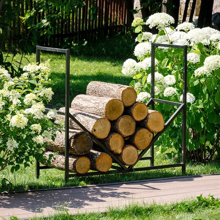 Дровница для дачи металлическая 66-909 940х900 см - фото 237608