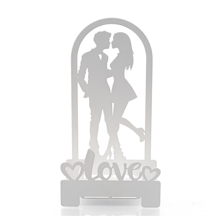 Подсвечник LOVE подарочный настольный из металла - фото 242219