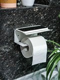 Держатель для туалетной бумаги с полкой под телефон - фото 219121