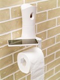 Держатель для туалетной бумаги с полкой под телефон - фото 219125