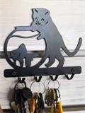Ключница вешалка настенная кошка 701-004 - фото 226289
