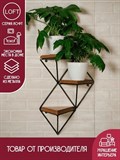 Полка для цветов настенная деревянная Loft 66-503 - фото 226809