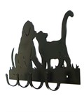 Ключница настенная в прихожую Кот и пес 701-007 - фото 227843