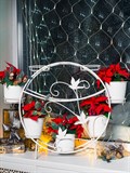 Подставка для цветов  на подоконник металлическая 41-908W - фото 229129