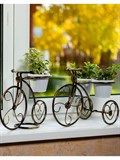 Подставка для цветов на 2 кашпо Велосипед 95-042 d=10см - фото 230027