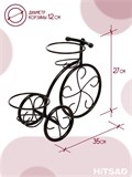 Подставка для цветов металлическая велосипед 41-041 - фото 231349