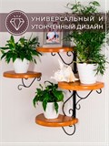Полка настенная на 3 кашпо 13-203 - фото 232104