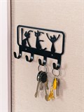 Ключница настенная для прихожей на 4 крючка 702-048 - фото 235276