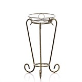 Подставка для одного цветка 14-011, металлическая, белая с золотом - фото 236478