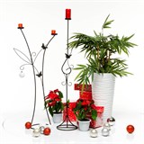 Подсвечник кованый напольный на 2 свечи 607-01 h=106 см - фото 236498