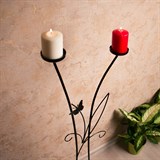 Подсвечник кованый напольный на 2 свечи 607-01 h=106 см - фото 236500