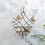 Подставка настенная для одного цветка 15-001 металл - фото 236513