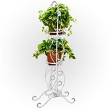Подставка на подоконник для 3-х растений 14-954 металл цв.белый h=88см - фото 236636