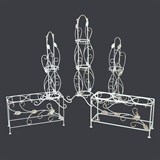 Подставка на подоконник для 3-х растений 14-954 металл цв.белый h=88см - фото 236638