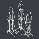 Подставка на подоконник для 3-х растений 14-954 металл цв.белый h=88см - фото 236639