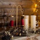 Металлический подсвечник на две свечи 606-02 - фото 236714