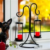 Подсвечник настольный на две свечи 606-03 h=39 см - фото 236717