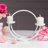 Кованый подсвечник настольный на две свечи 603-02 - фото 236745