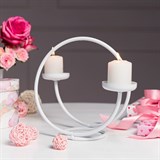 Кованый подсвечник настольный на две свечи 603-02 - фото 236747