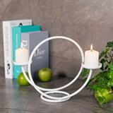 Кованый подсвечник настольный на две свечи 603-02 - фото 236748