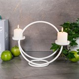 Кованый подсвечник настольный на две свечи 603-02 - фото 236749