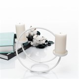 Кованый подсвечник настольный на две свечи 603-02 - фото 236751