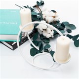 Кованый подсвечник настольный на две свечи 603-02 - фото 236752