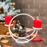 Кованый подсвечник настольный на две свечи 603-02 - фото 236753