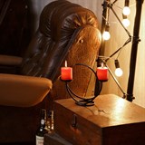 Кованый подсвечник настольный на две свечи 603-02 - фото 236764