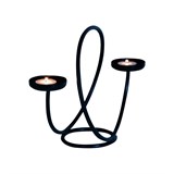 Кованый подсвечник настольный на две свечи 603-02 - фото 236765