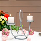 Кованый подсвечник настольный на две свечи 603-02 - фото 236766