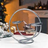 Кованый подсвечник настольный на две свечи 603-02 - фото 236767