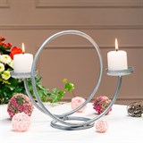 Кованый подсвечник настольный на две свечи 603-02 - фото 236769