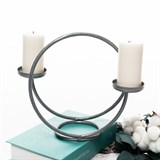 Кованый подсвечник настольный на две свечи 603-02 - фото 236771