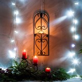 Подсвечник настенный металлический для одной свечи 605-08 - фото 236773