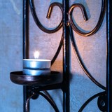 Подсвечник настенный металлический для одной свечи 605-08 - фото 236775