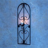 Подсвечник настенный металлический для одной свечи 605-08 - фото 236776