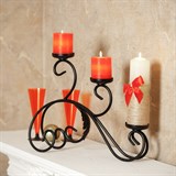 Подсвечник настольный кованый для трёх свечей - фото 236784