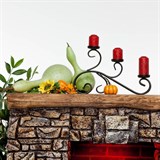 Подсвечник настольный кованый для трёх свечей - фото 236785