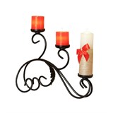 Подсвечник настольный кованый для трёх свечей - фото 236786