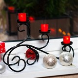 Подсвечник настольный кованый для трёх свечей - фото 236790