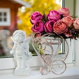 Подставка на подоконник Бабочка 95-034 белый с золотом d=15 см - фото 236814