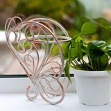 Подставка на подоконник Бабочка 95-034 белый с золотом d=15 см - фото 236816