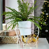 Подставка на подоконник Бабочка 95-034 белый с золотом d=15 см - фото 236822