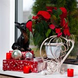 Подставка на подоконник Бабочка 95-034 белый с золотом d=15 см - фото 236824