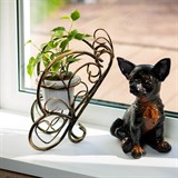 Цветочница для подоконника на 1 кашпо с цветами  Бабочка 95-035 d=10см - фото 236846 Цветочница для подоконника на 1 кашпо с цветами  Бабочка 95-035 d=10см - фото 236846