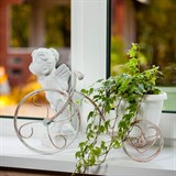 Подставка для цветов на подоконник Велосипед 95-040 d=15см - фото 236874
